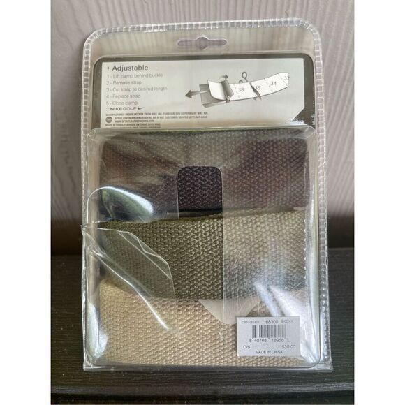 NIKE 3in1 Web Belts in Olive Green Khaki & Black One size fits all up to 42 - Picture 4 of 4